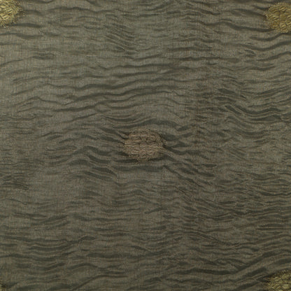 Grey Color Crush Tissue  Booti Fabric