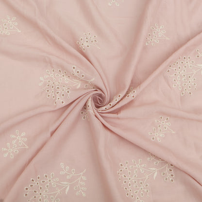 Cotton Chikan Embroidery Fabric