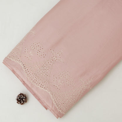 Cotton Chikan Embroidery Fabric