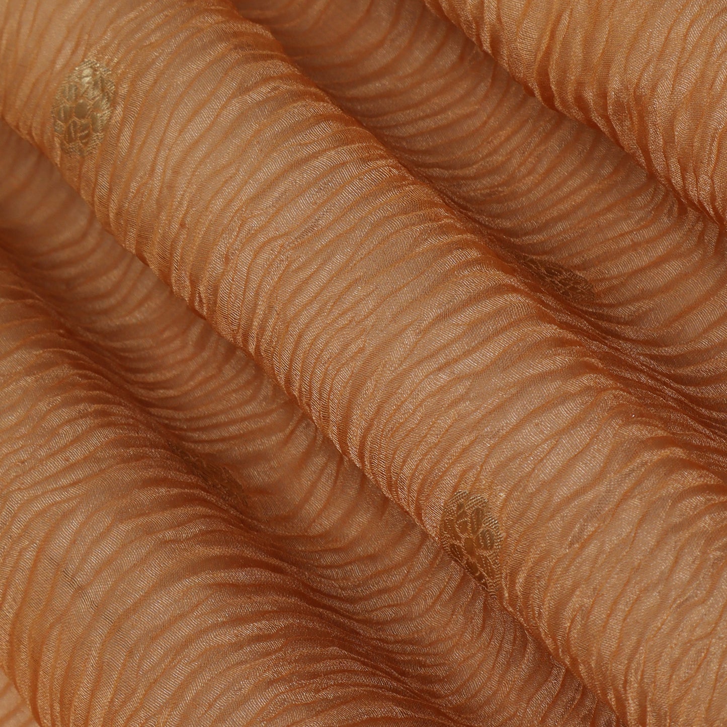 Peach Color Crush Tissue  Booti Fabric