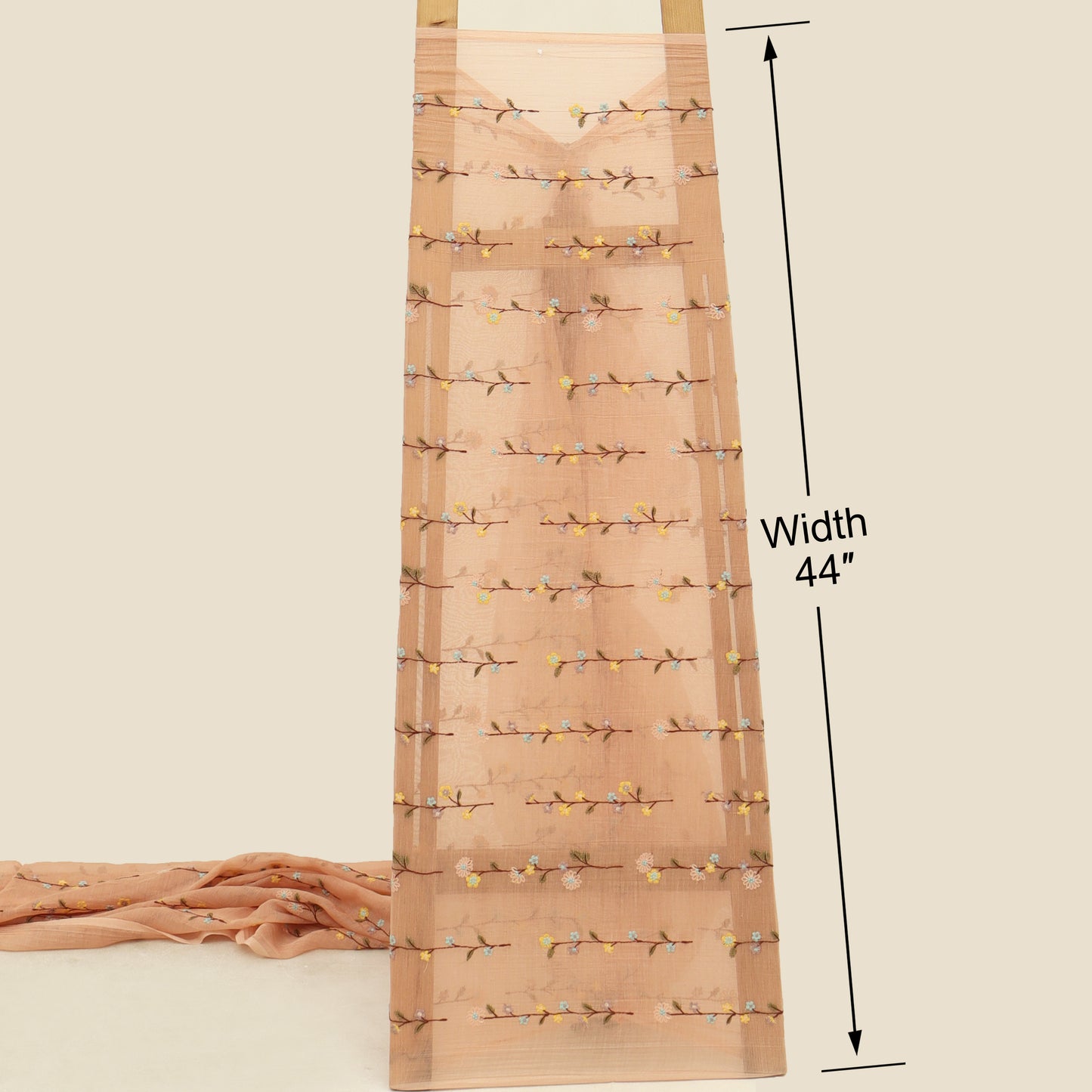 Pure Chanderi Embroidery Fabric