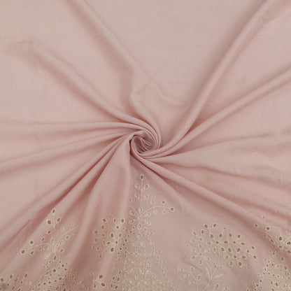 Cotton Chikan Embroidery Fabric
