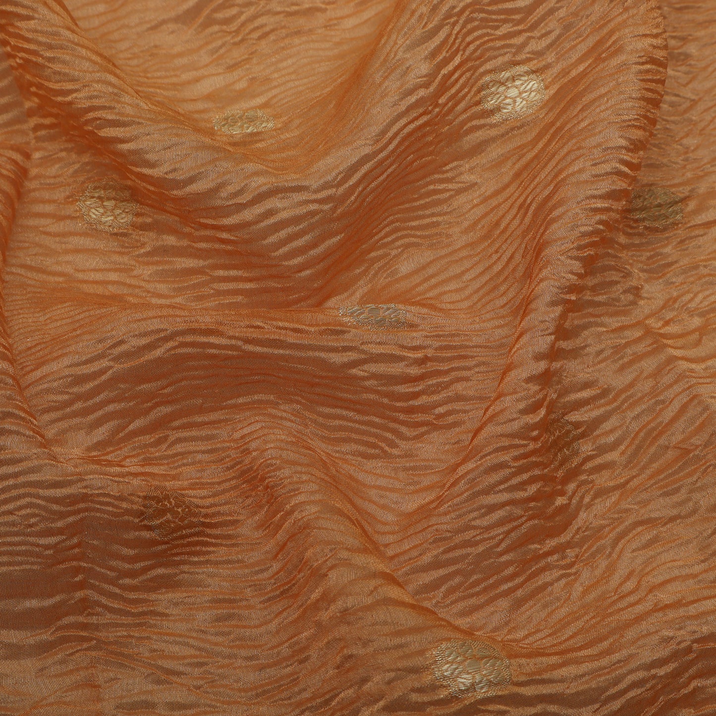 Peach Color Crush Tissue  Booti Fabric