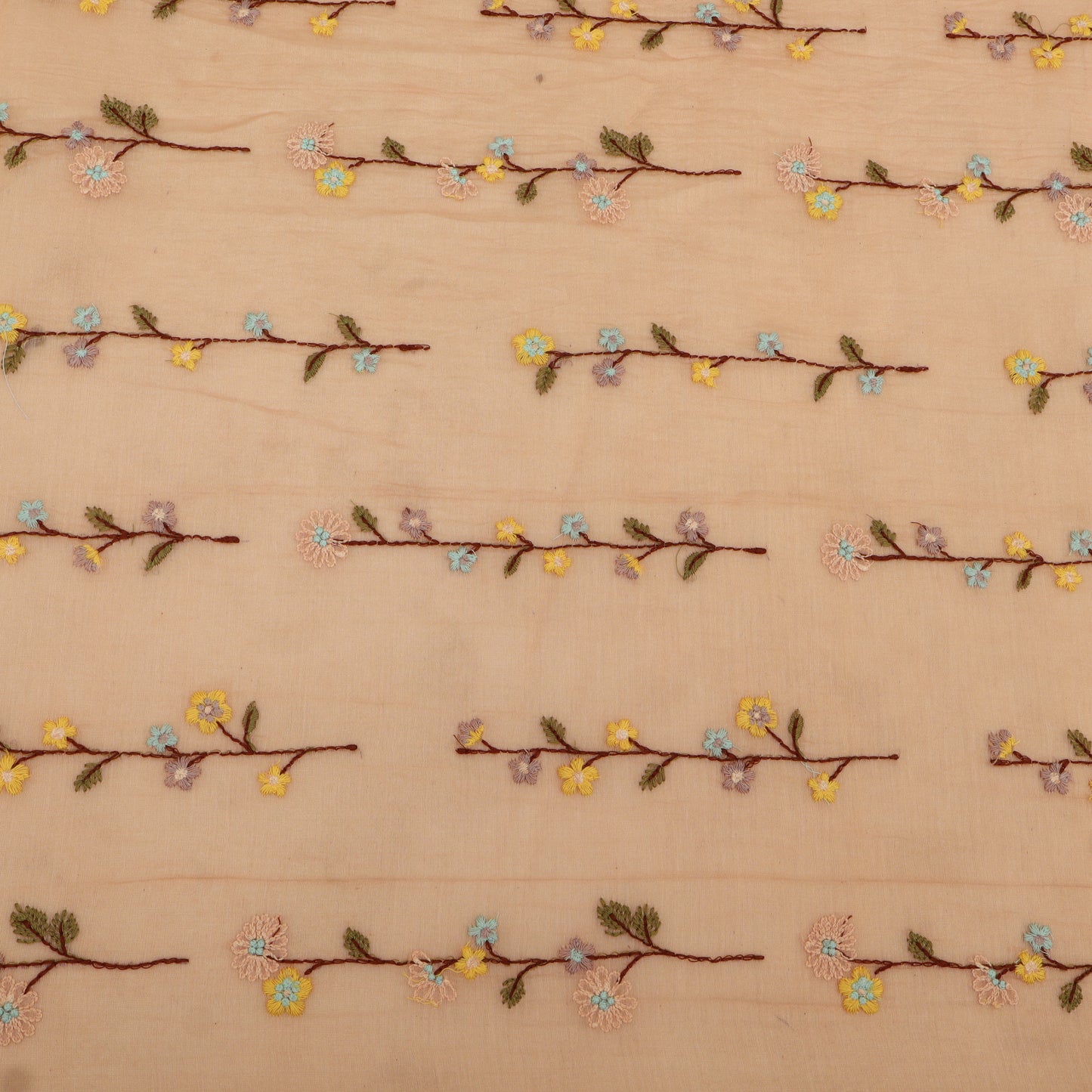 Pure Chanderi Embroidery Fabric