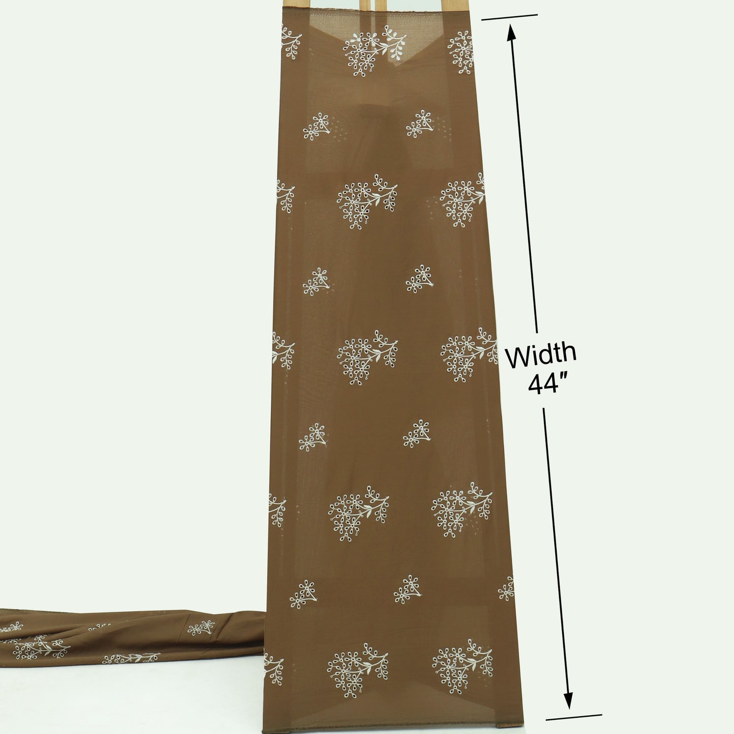 Cotton Chikan Embroidery Fabric