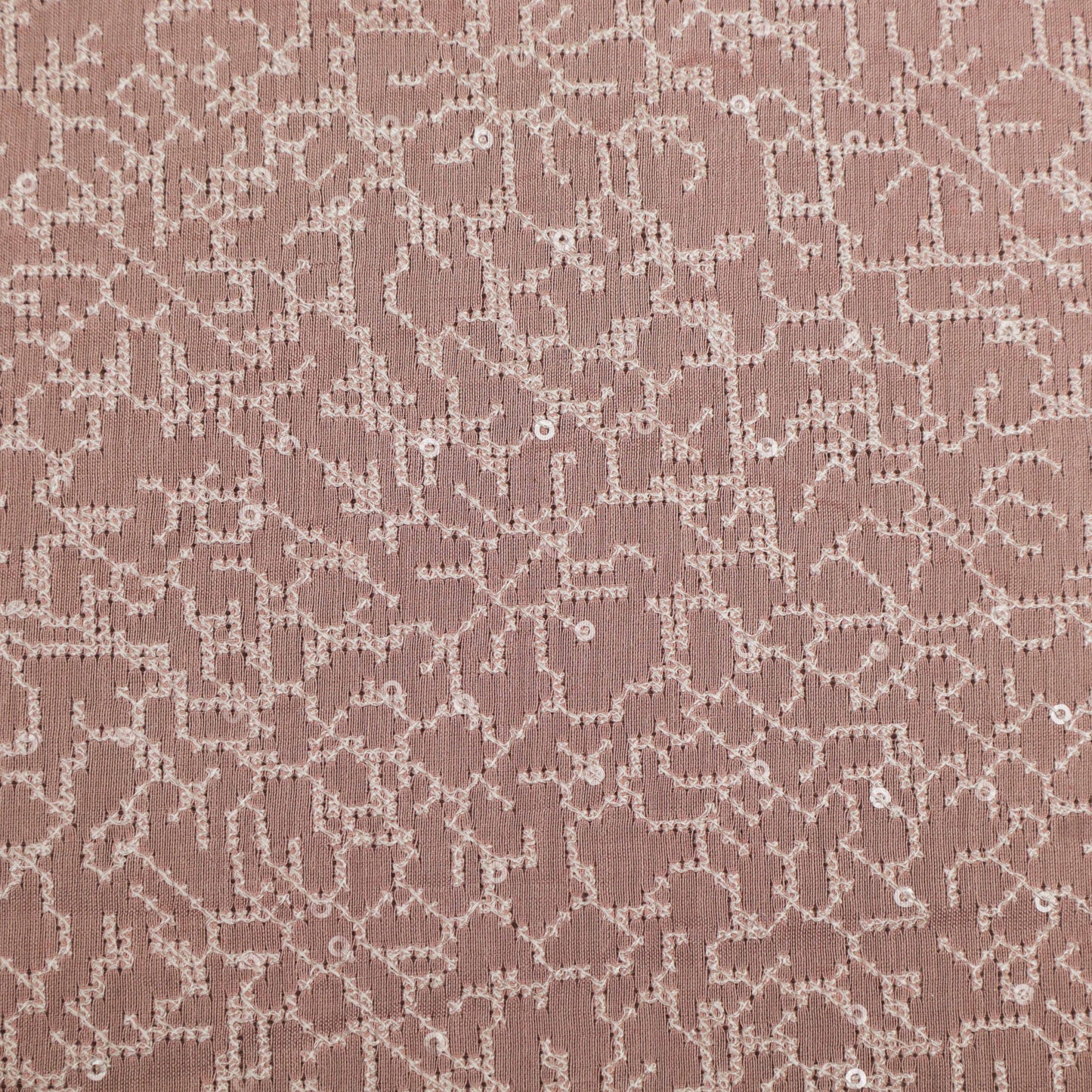 Pink Color Chanderi Embroidery Fabric