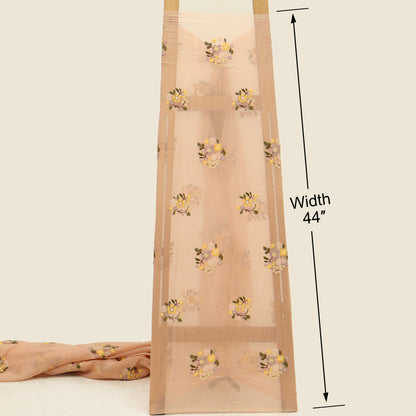 Pure Chanderi Embroidery Fabric