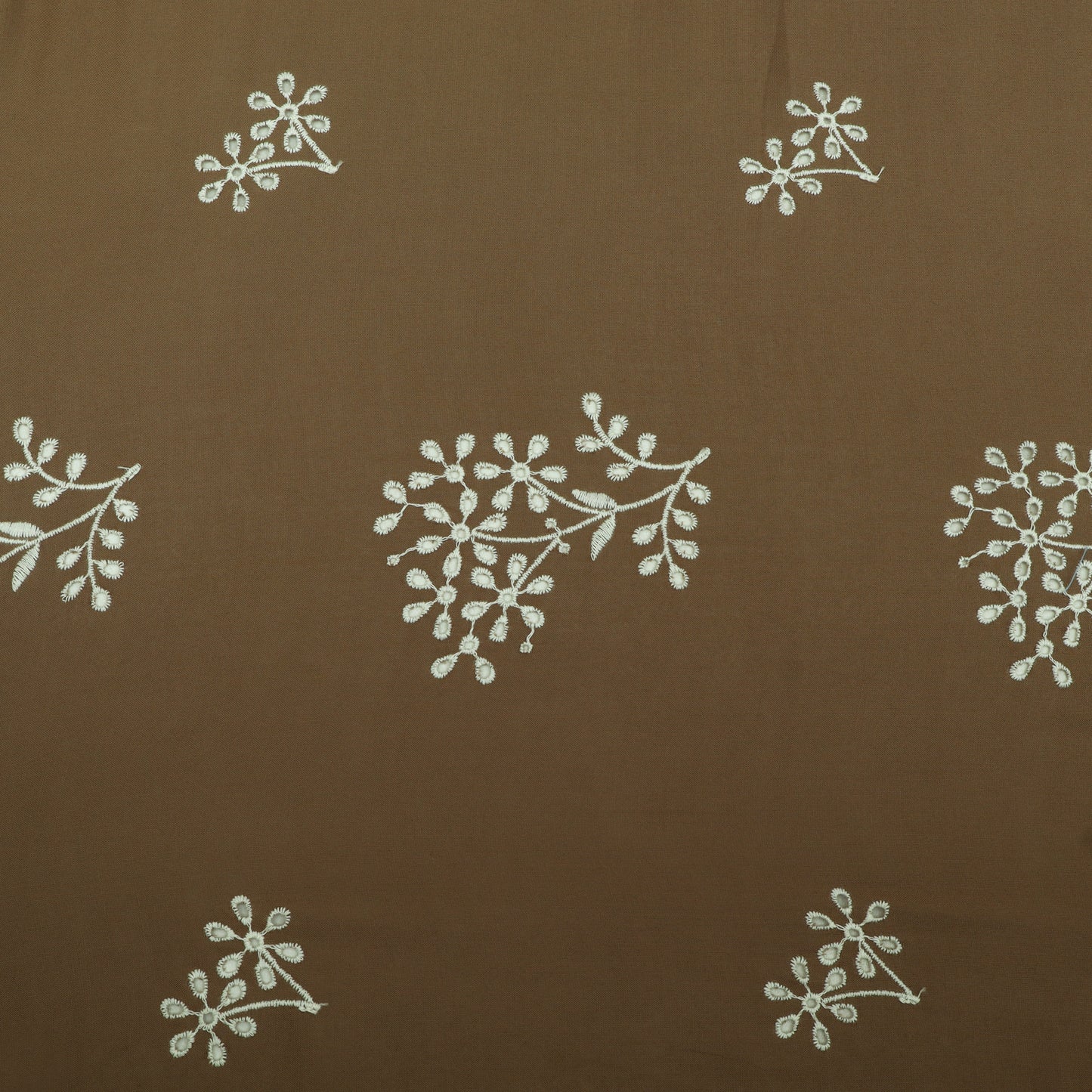 Cotton Chikan Embroidery Fabric