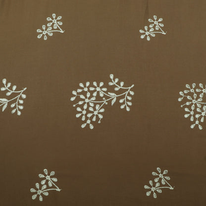 Cotton Chikan Embroidery Fabric