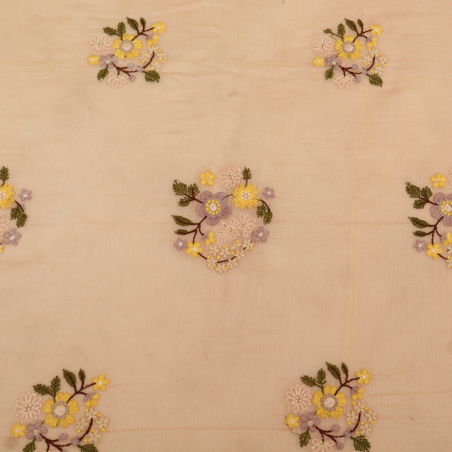 Pure Chanderi Embroidery Fabric
