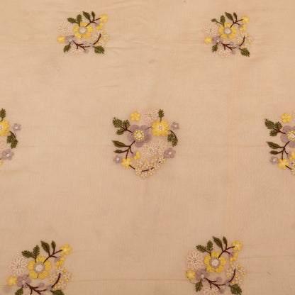 Pure Chanderi Embroidery Fabric