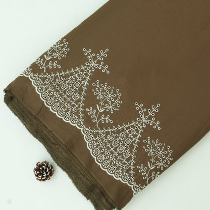 Cotton Chikan Embroidery Fabric
