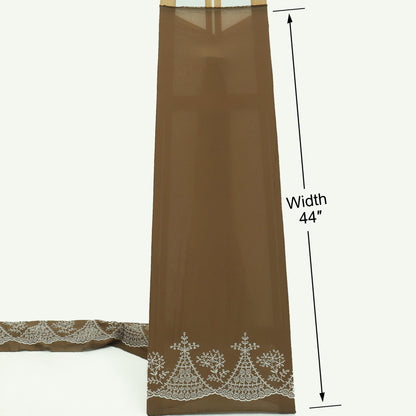 Cotton Chikan Embroidery Fabric
