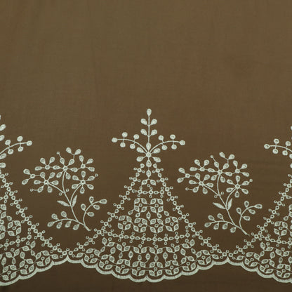 Cotton Chikan Embroidery Fabric