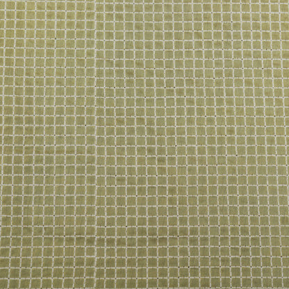 Yellow Color Chanderi Check Embroidery Fabric