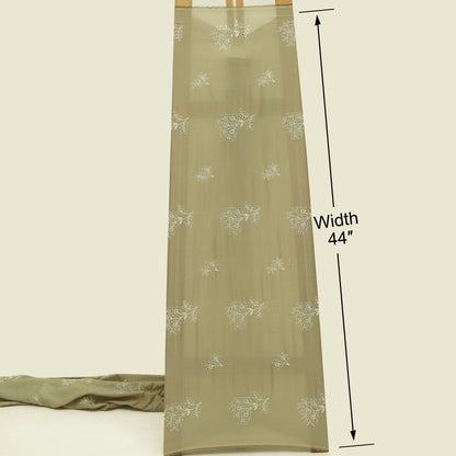 Cotton Chikan Embroidery Fabric