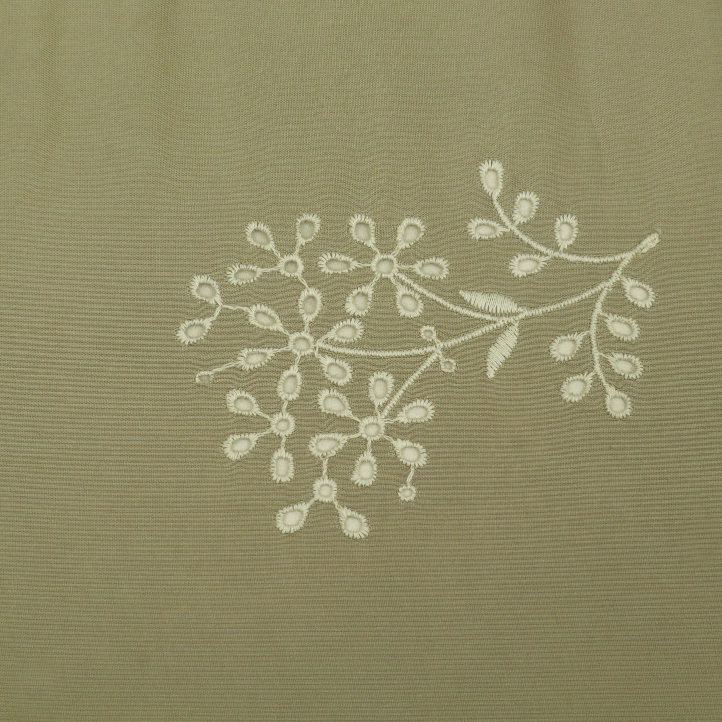 Cotton Chikan Embroidery Fabric