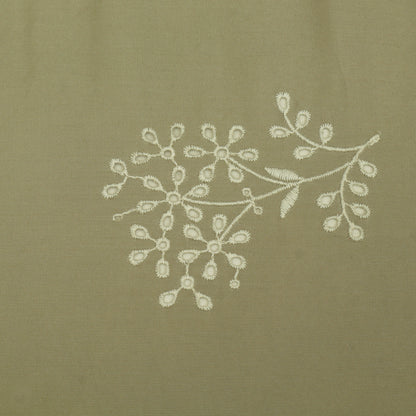 Cotton Chikan Embroidery Fabric