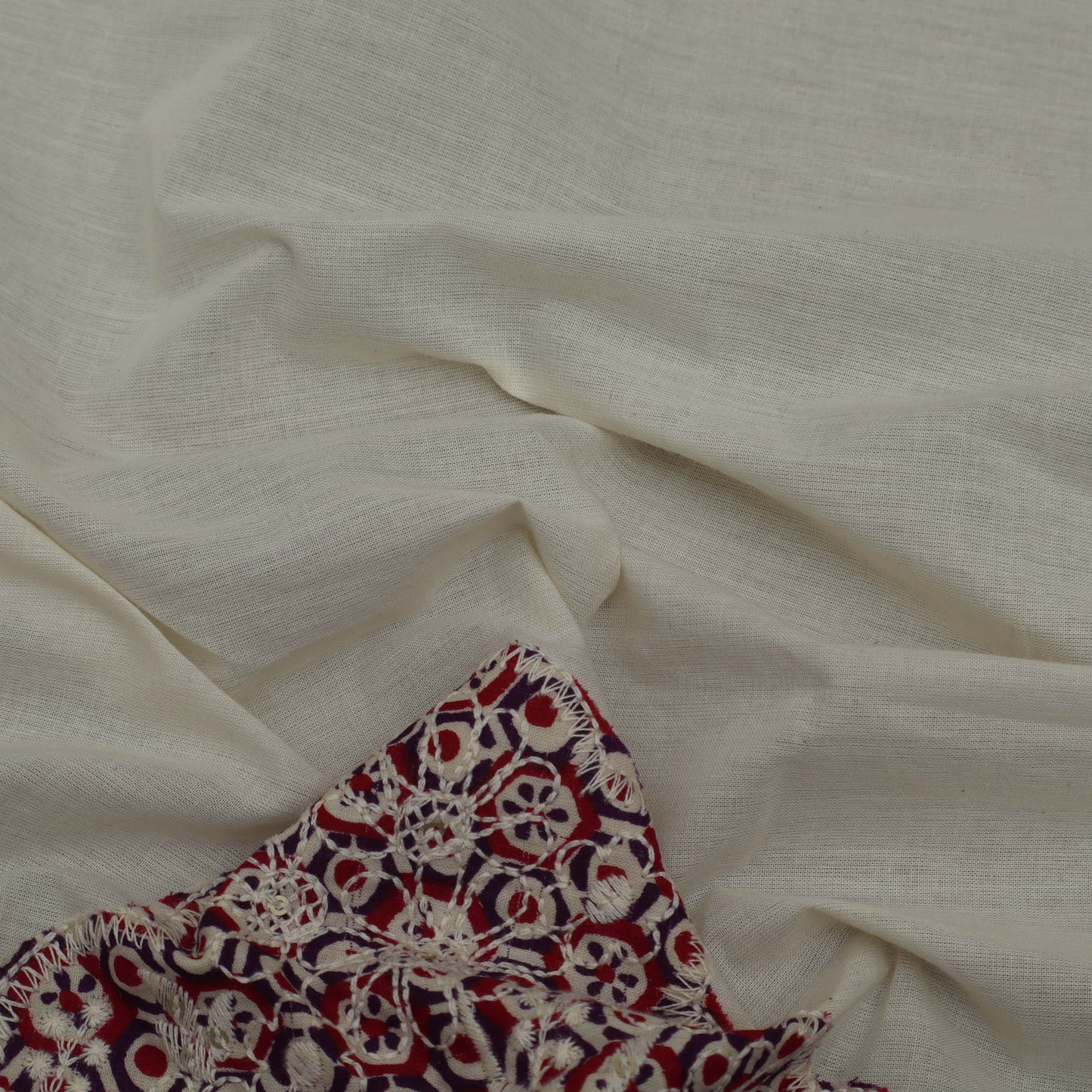 Colored  Patch Work Plazo Fabric