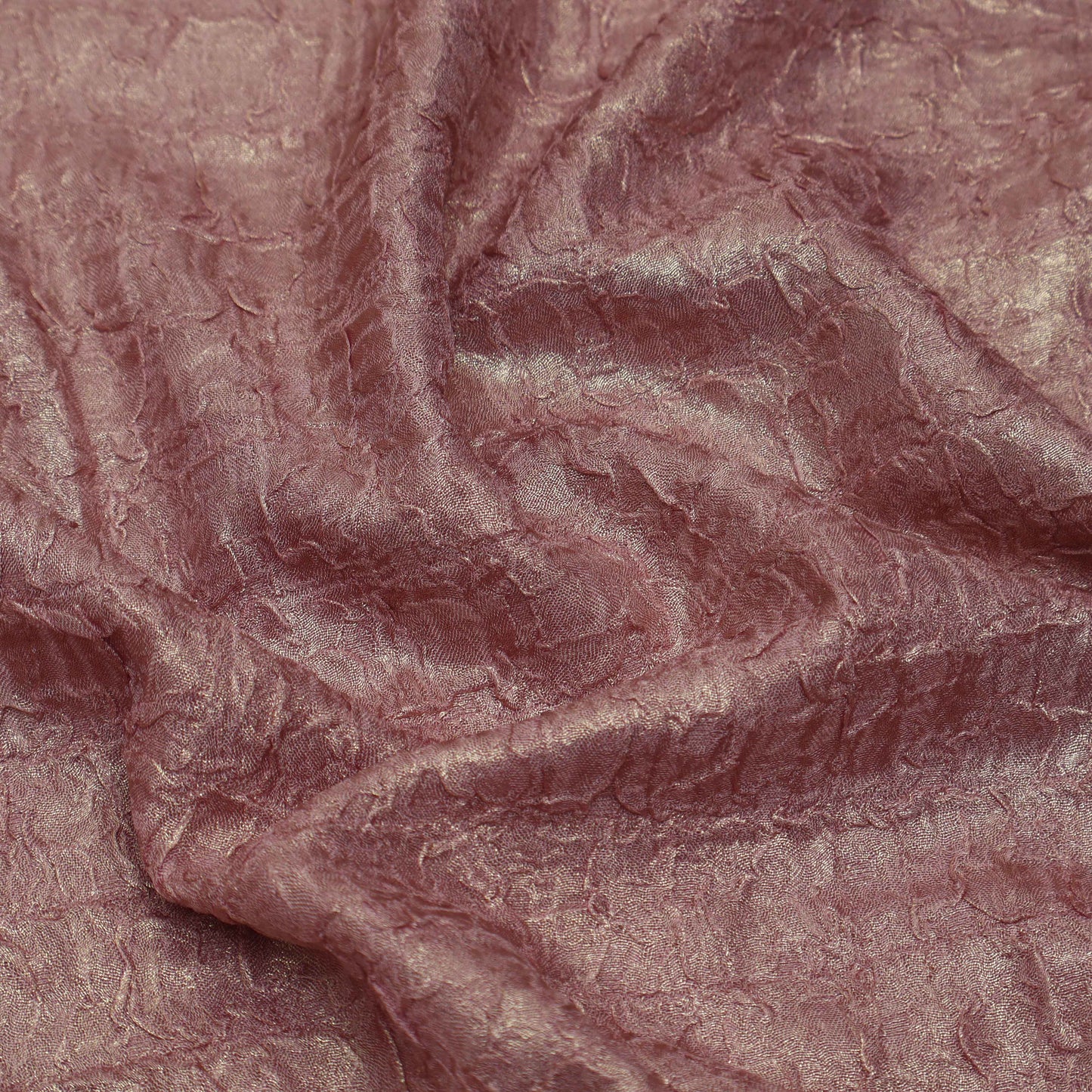 Powder Pink Color Crush Shimmer Crepe Fabric