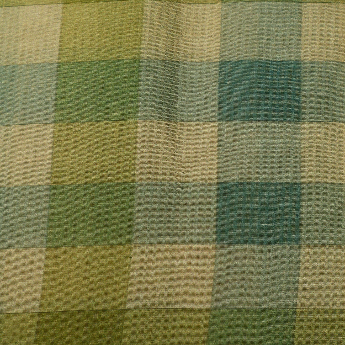 Pure Tissue Brocade Fabric  Multitone Checked Weave with Elegant
