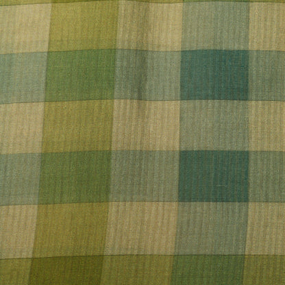 Pure Tissue Brocade Fabric  Multitone Checked Weave with Elegant