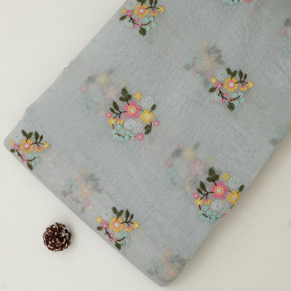 Pure Chanderi Embroidery Fabric