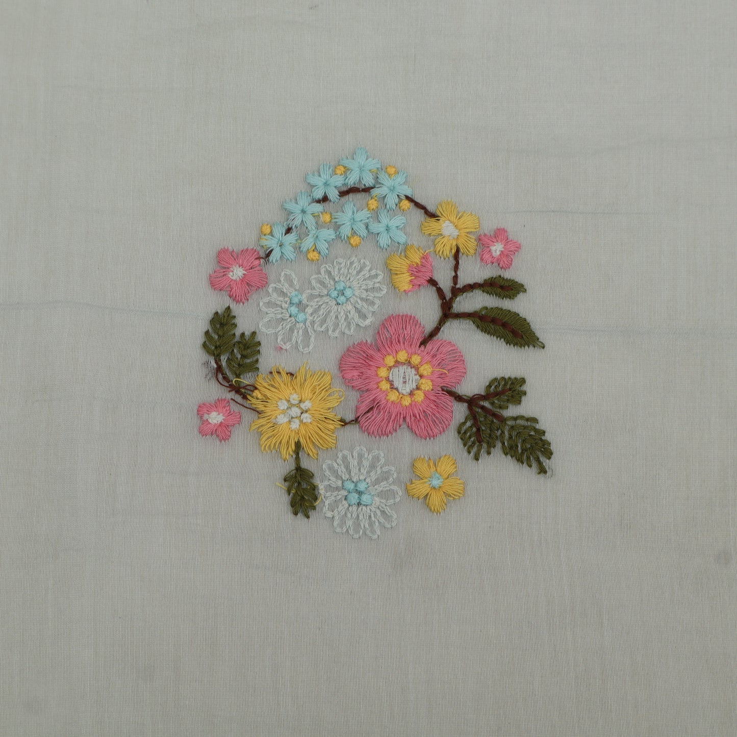 Pure Chanderi Embroidery Fabric