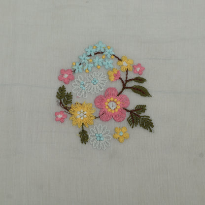 Pure Chanderi Embroidery Fabric