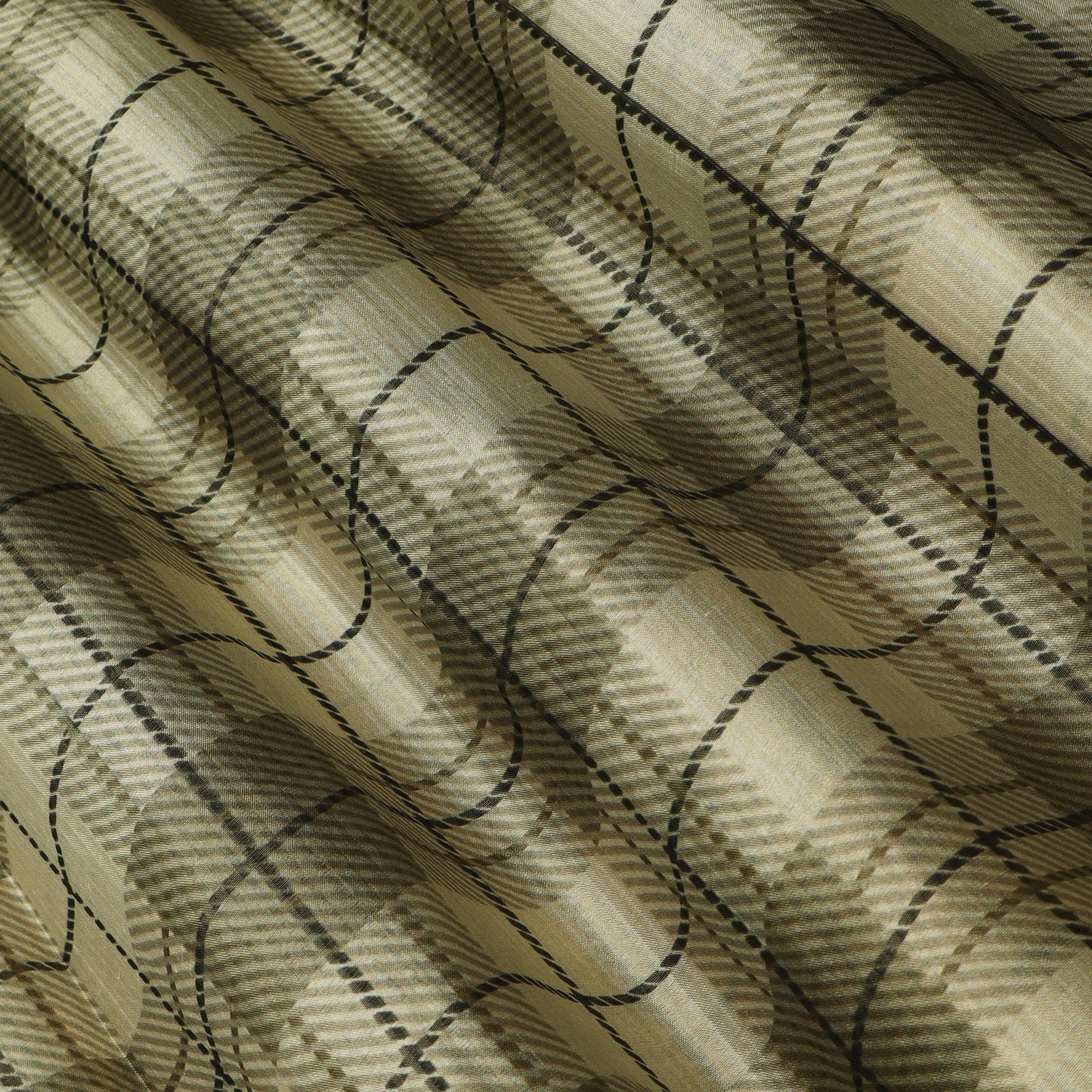 Pure Tissue Brocade Fabric Elegant Checked Weave with Subtle Metallic