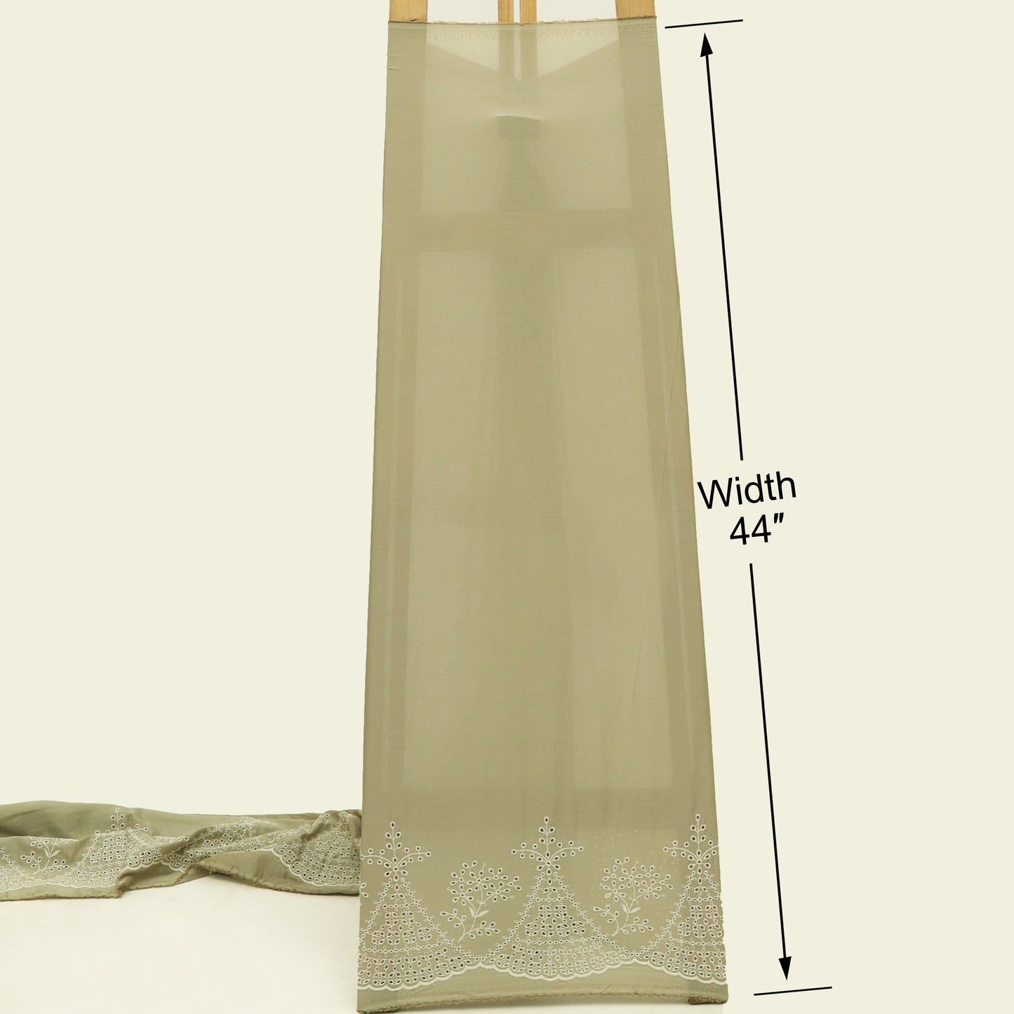Cotton Chikan Embroidery Fabric