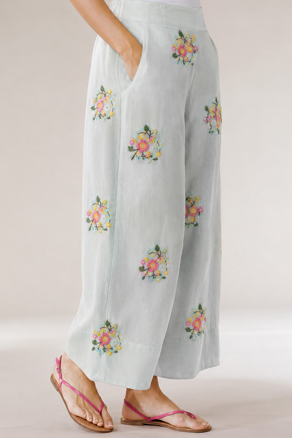 Pure Chanderi Embroidery Fabric