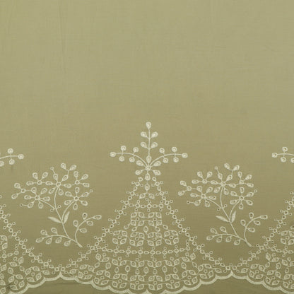 Cotton Chikan Embroidery Fabric