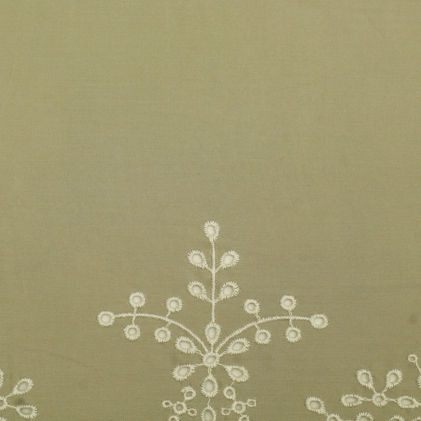 Cotton Chikan Embroidery Fabric