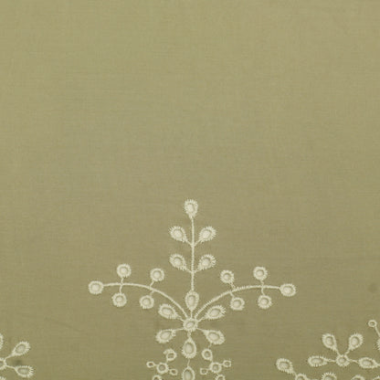 Cotton Chikan Embroidery Fabric