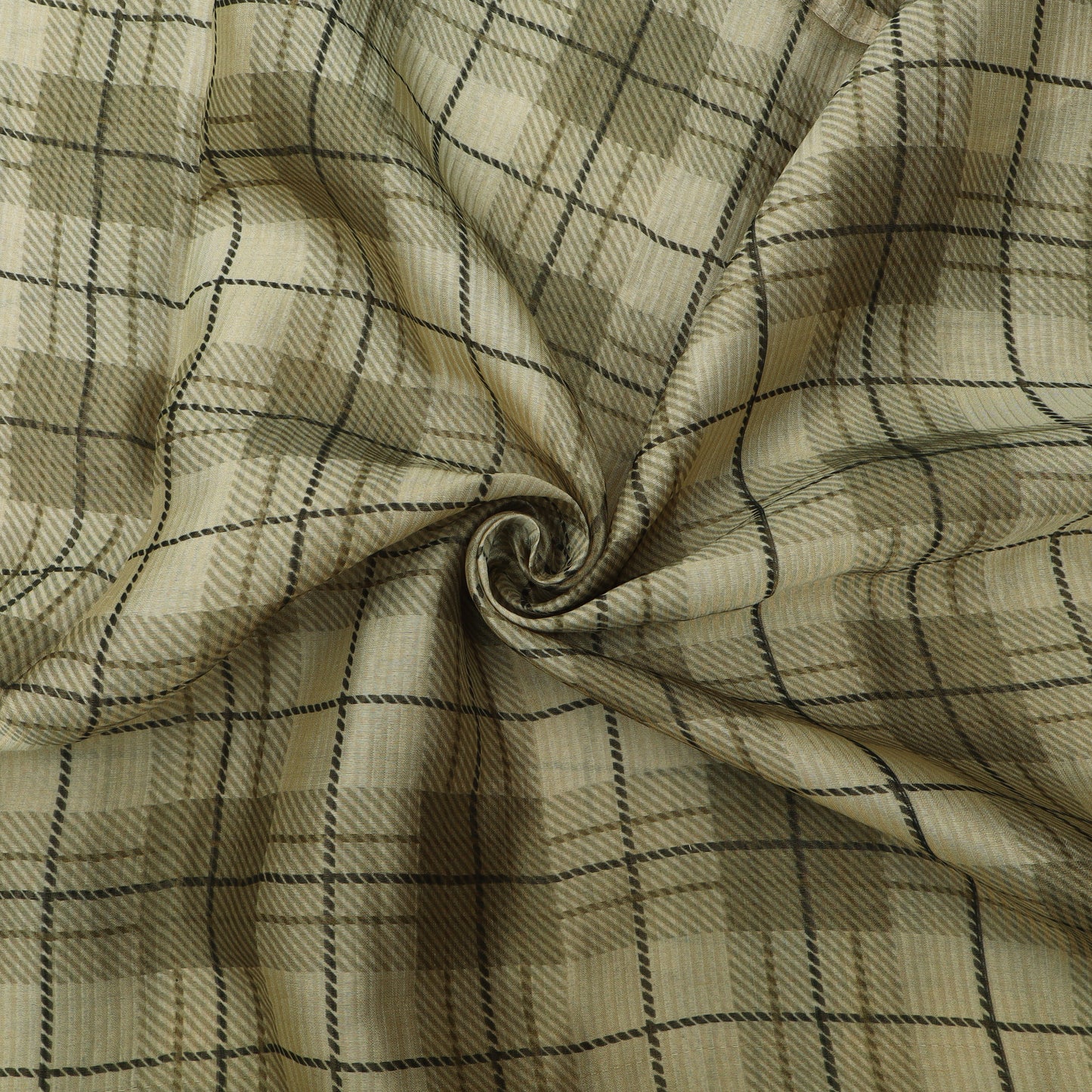 Pure Tissue Brocade Fabric Elegant Checked Weave with Subtle Metallic