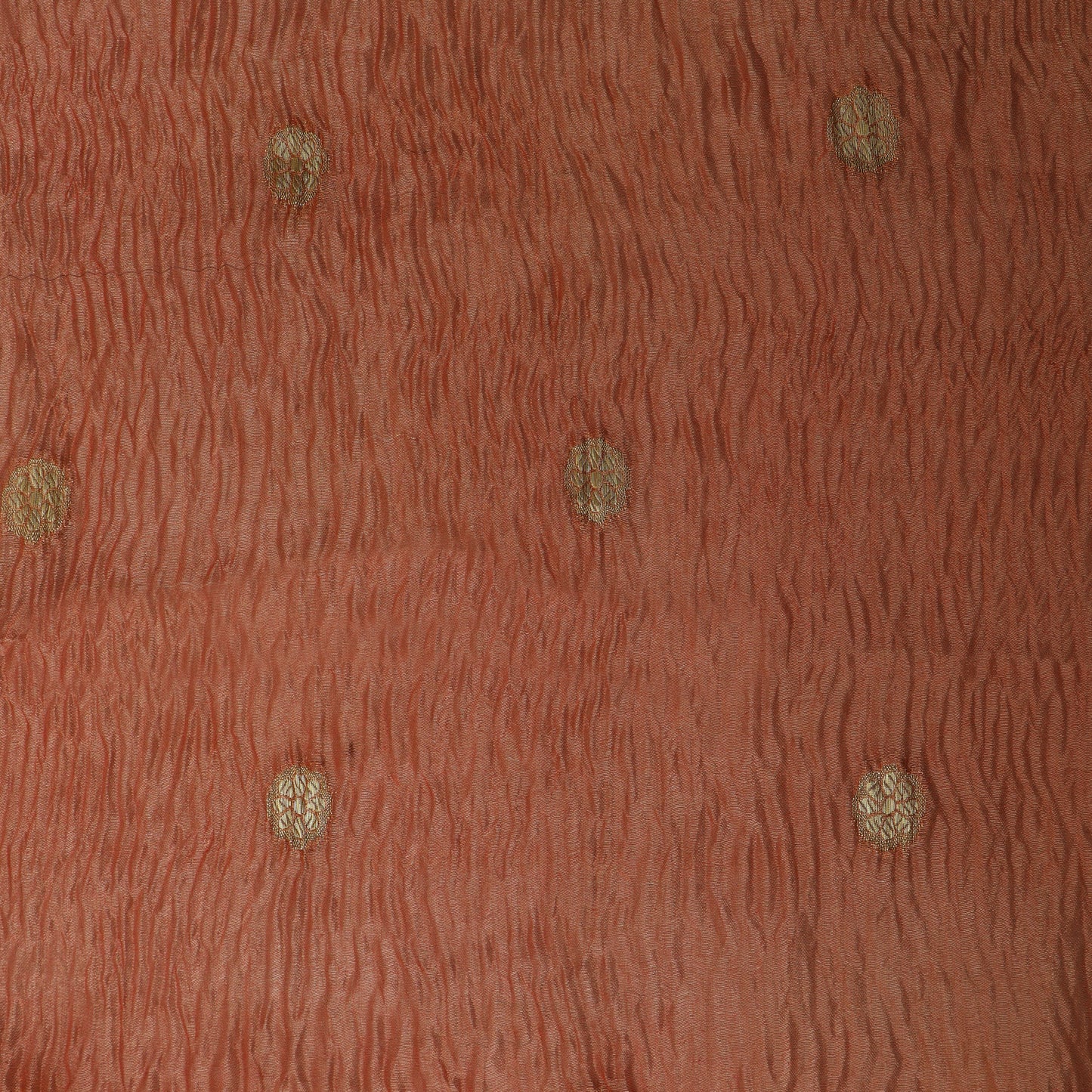 Brownish Pink Color Crush Tissue  Booti Fabric