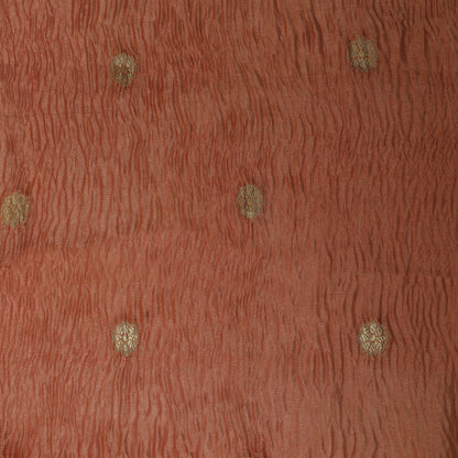 Brownish Pink Color Crush Tissue  Booti Fabric