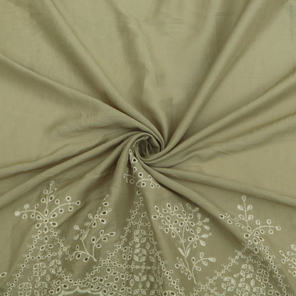 Cotton Chikan Embroidery Fabric