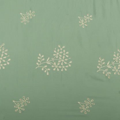 Cotton Chikan Embroidery Fabric