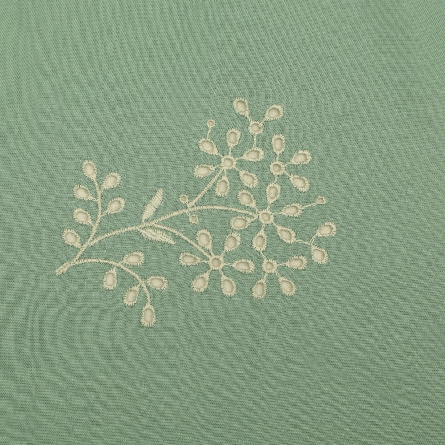 Cotton Chikan Embroidery Fabric