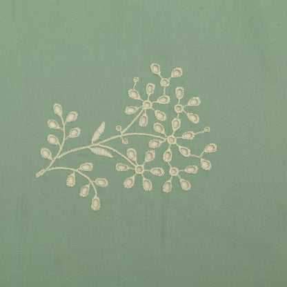 Cotton Chikan Embroidery Fabric