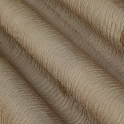 Beige Color Crush Tissue  Booti Fabric