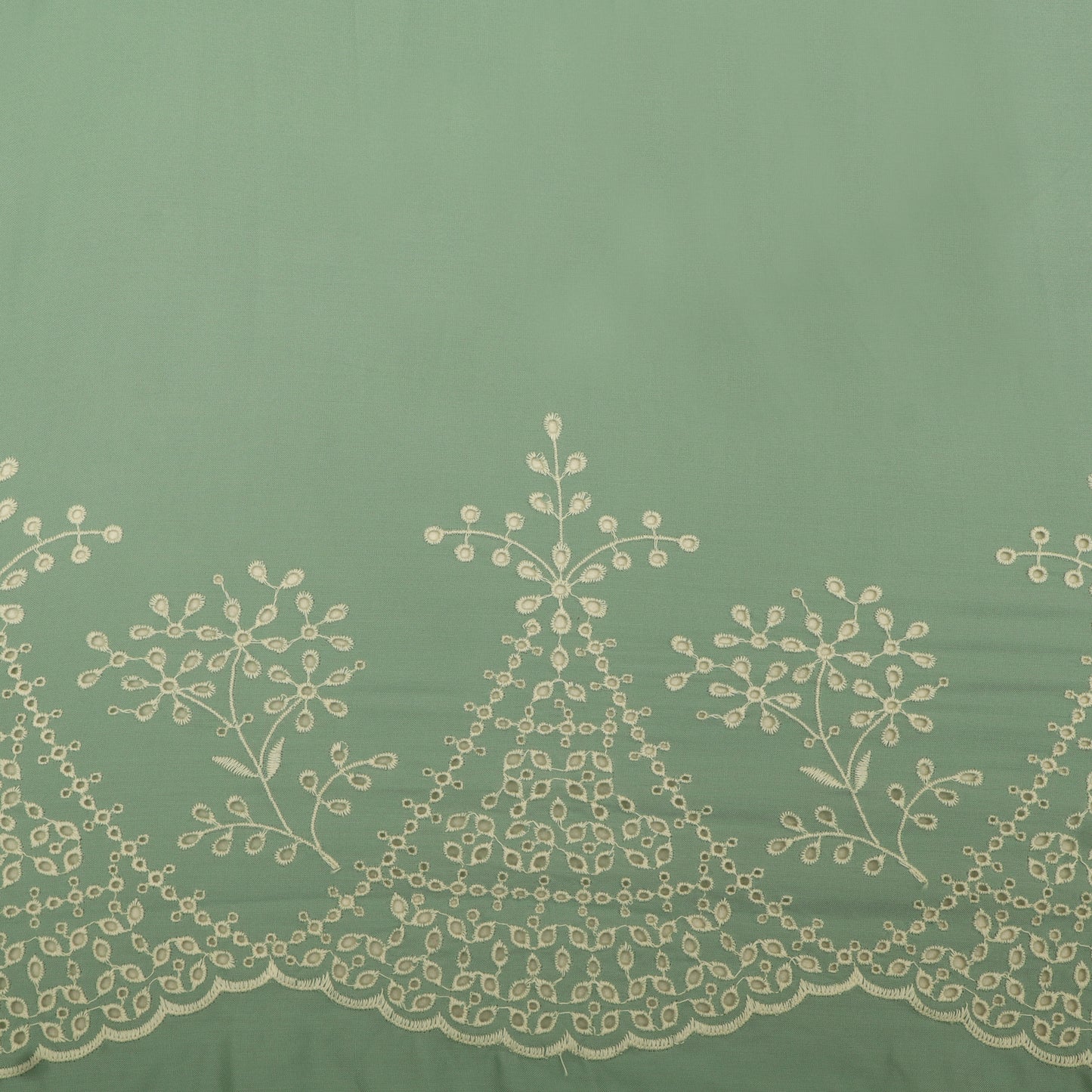 Cotton Chikan Embroidery Fabric