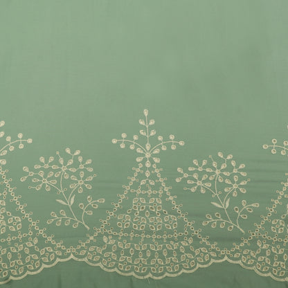 Cotton Chikan Embroidery Fabric