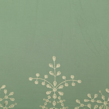 Cotton Chikan Embroidery Fabric