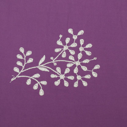 Cotton Chikan Embroidery Fabric
