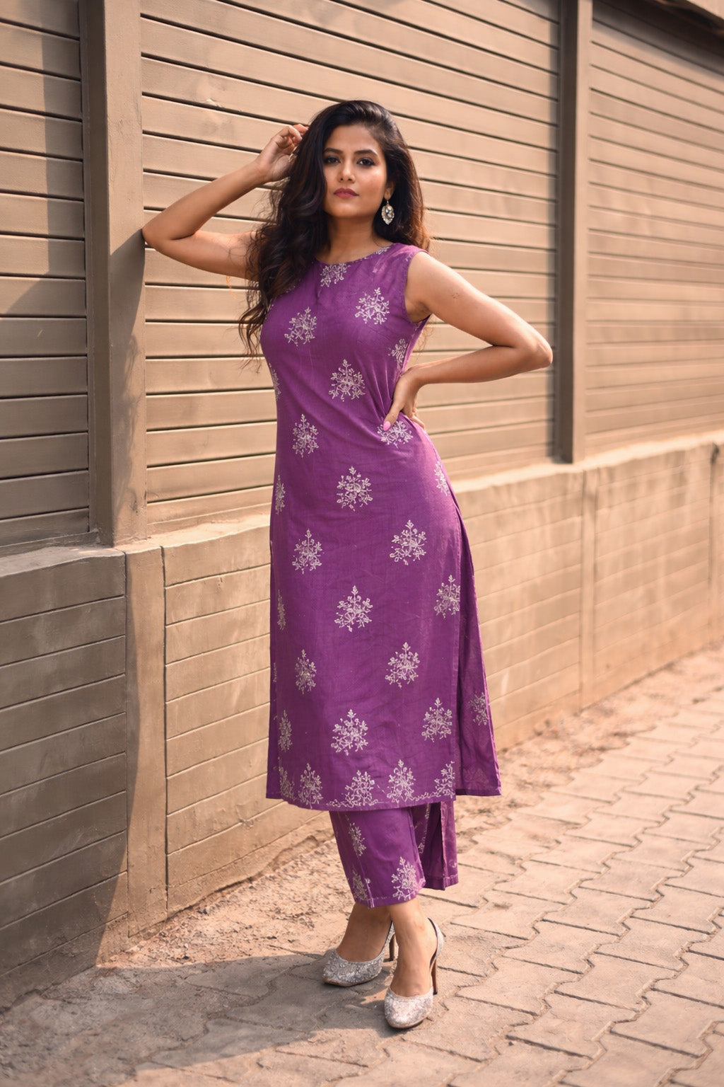 Cotton Chikan Embroidery Fabric