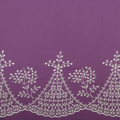 Cotton Chikan Embroidery Fabric