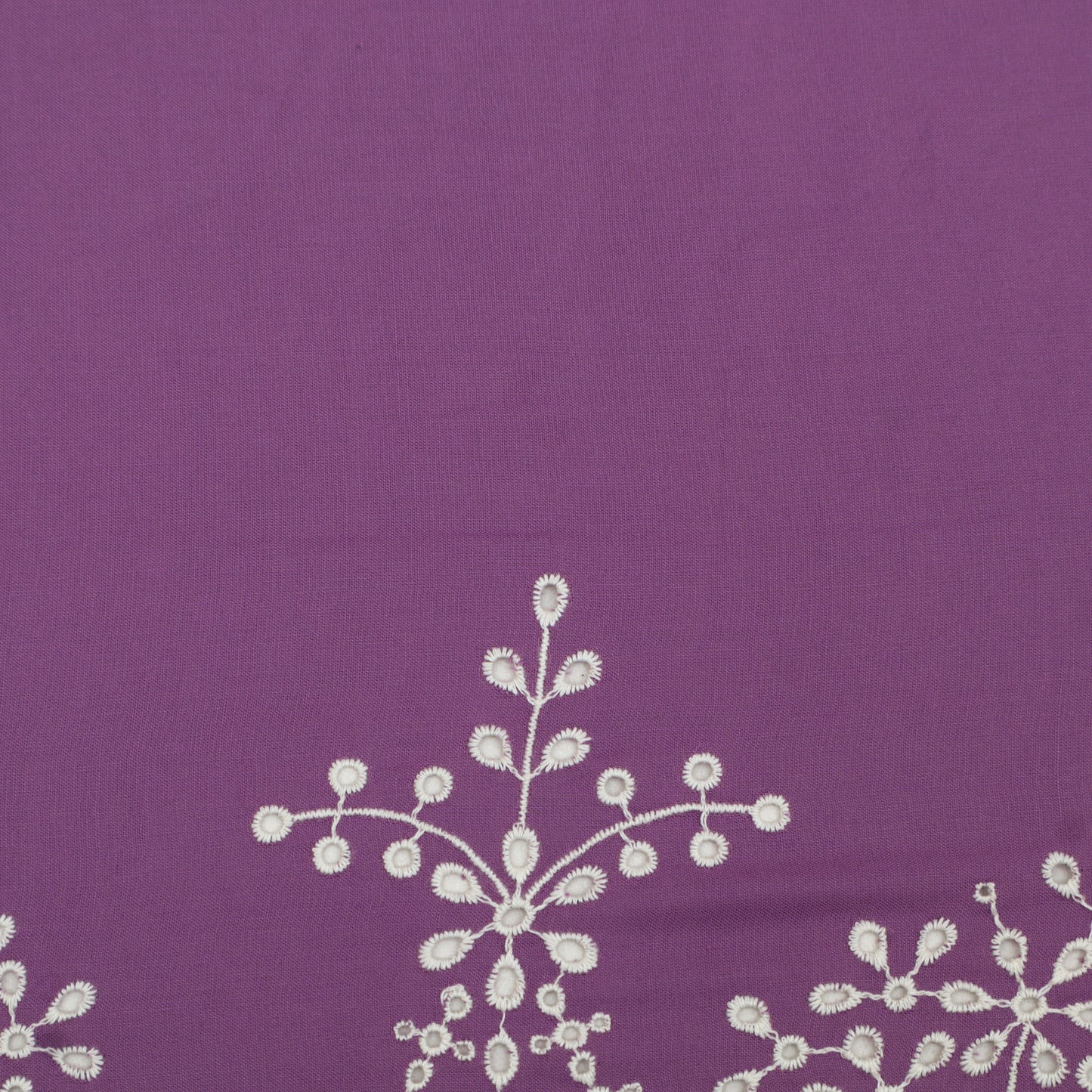 Cotton Chikan Embroidery Fabric